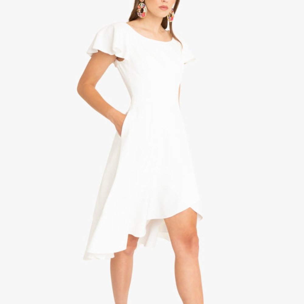 Black Halo Balta Ruffled High-Low Dress 10,14